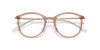 [Clear Lenses, Polished Light Brown Frame]