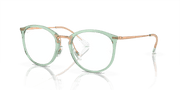 Demo Lens Lenses, Polished Transparent Green Frame