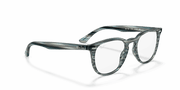 Clear Lenses, Polished Striped Blue Grey Frame