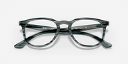 Clear Lenses, Polished Striped Blue Grey Frame