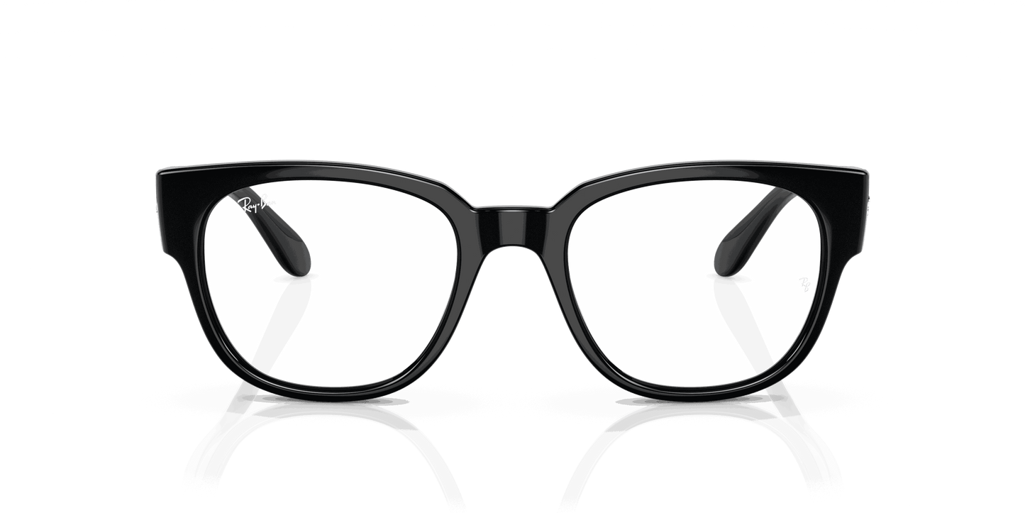 [Clear Lenses, Polished Black Frame]