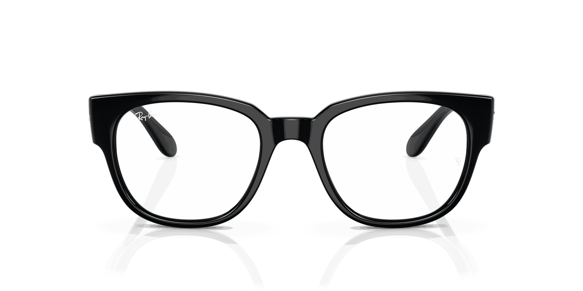 [Clear Lenses, Polished Black Frame]