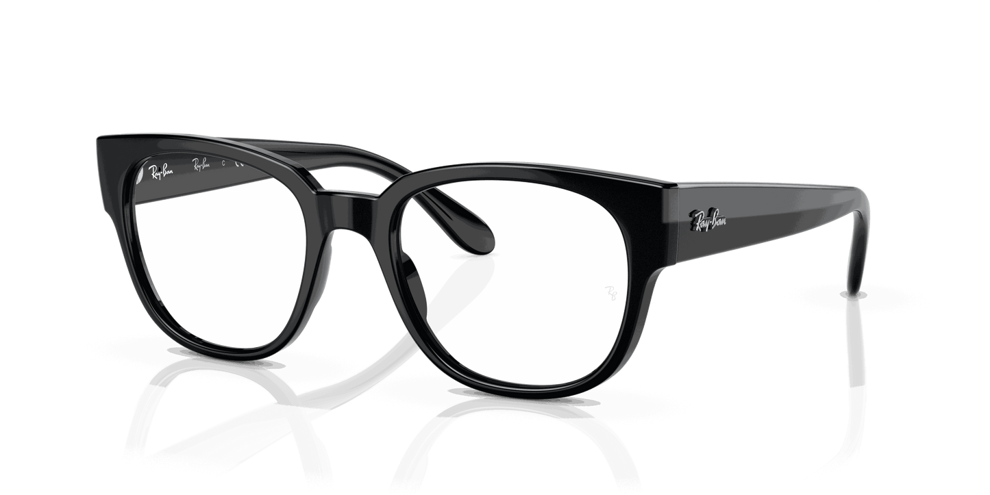 [Clear Lenses, Polished Black Frame]