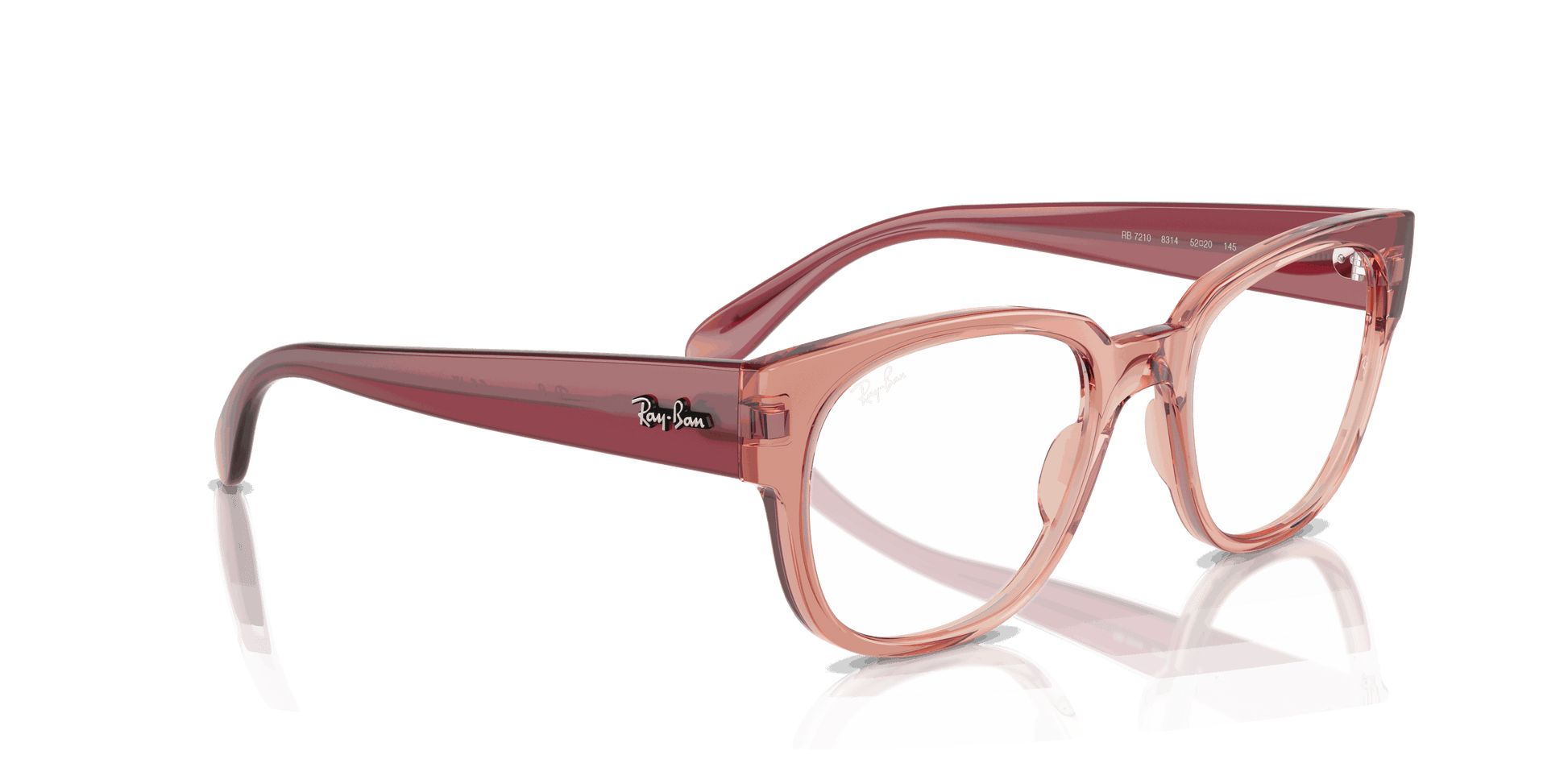 [Clear Lenses, Polished Transparent Dark Pink Frame]