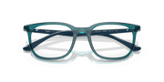 Clear Lenses, Polished Transparent Turquoise Frame