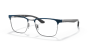 Clear Lenses, Polished Blue On Gunmetal Frame