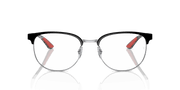 Clear Lenses, Polished Black On Silver Frame