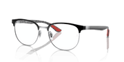 Clear Lenses, Polished Black On Silver Frame