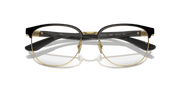 Clear Lenses, Polished Black On Gold Frame