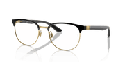 Clear Lenses, Polished Black On Gold Frame