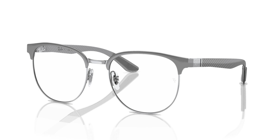 [Clear Lenses, Polished Grey On Silver Frame]