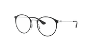 Clear Lenses, Polished Black On Silver Frame