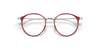 [Clear Lenses, Polished Silver On Red Frame]