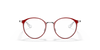 [Clear Lenses, Polished Silver On Red Frame]