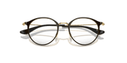 Clear Lenses, Polished Black On Gold Frame