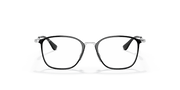 Clear Lenses, Polished Silver On Black Frame