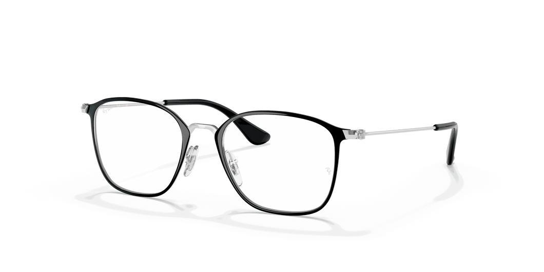 [Clear Lenses, Polished Silver On Black Frame]