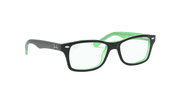 Clear Lenses, Polished Black On Green Frame