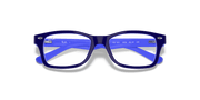 Clear Lenses, Polished Blue Frame