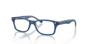 Clear Lenses, Polished Top Dark Blue & Brown & Light Grey Frame