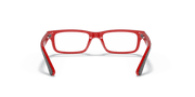 Clear Lenses, Polished Black On Red Frame