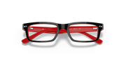 Clear Lenses, Polished Black On Red Frame