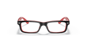 Clear Lenses, Polished Black On Red Frame