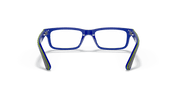 Clear Lenses, Polished Dark Grey On Blue Frame