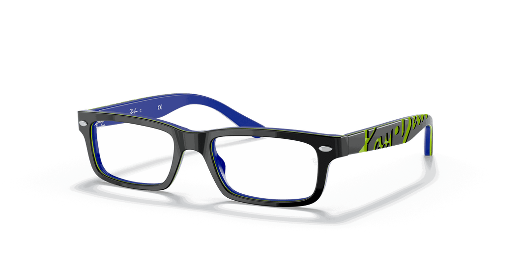 [Clear Lenses, Polished Dark Grey On Blue Frame]