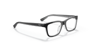 Clear Lenses, Polished Black On Transparent Frame