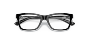 Clear Lenses, Polished Black On Transparent Frame