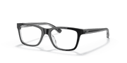 Clear Lenses, Polished Black On Transparent Frame