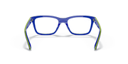 Clear Lenses, Polished Dark Grey On Blue Frame