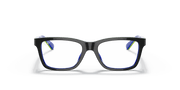 Clear Lenses, Polished Dark Grey On Blue Frame