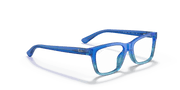 Clear Lenses, Polished Blue Gradient Frame