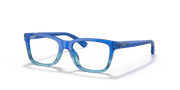 Clear Lenses, Polished Blue Gradient Frame