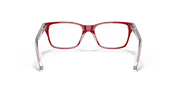 Clear Lenses, Polished Red On Transparent Frame