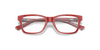 [Clear Lenses, Polished Red On Transparent Frame]