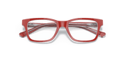 Clear Lenses, Polished Red On Transparent Frame