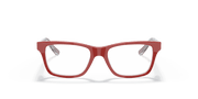 Clear Lenses, Polished Red On Transparent Frame