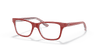 [Clear Lenses, Polished Red On Transparent Frame]