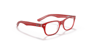 Clear Lenses, Polished Red On Transparent Frame