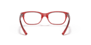 Clear Lenses, Polished Red On Transparent Frame