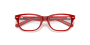 Clear Lenses, Polished Red On Transparent Frame