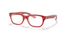 [Clear Lenses, Polished Red On Transparent Frame]