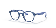 Clear Lenses, Polished Transparent Blue Frame