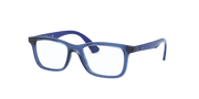 Clear Lenses, Polished Transparent Blue Frame