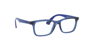 Clear Lenses, Polished Transparent Blue Frame