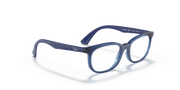 Clear Lenses, Polished Transparent Blue Frame