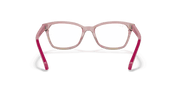 Clear Lenses, Polished Striped Fuxia Frame